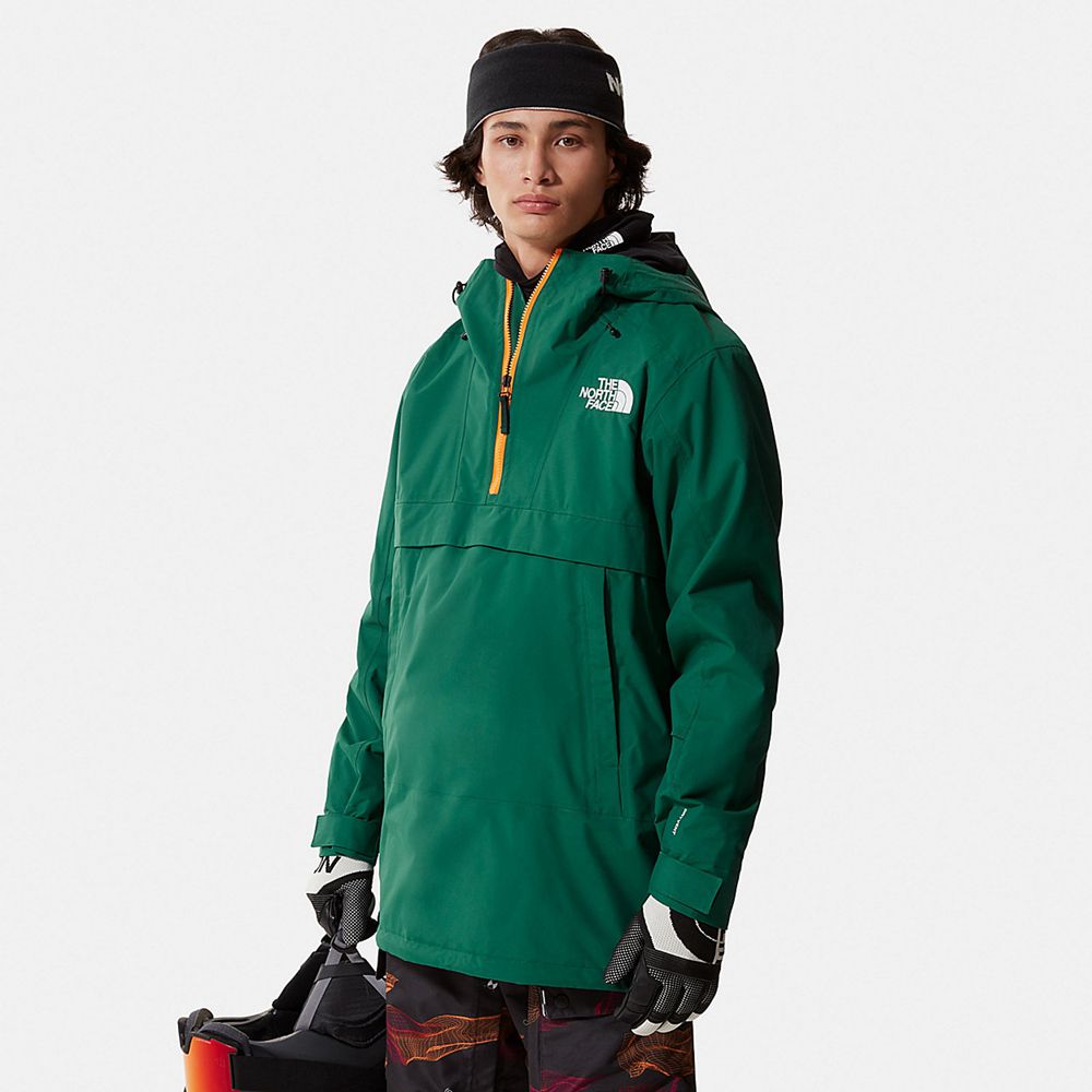 The North Face Ski Jacket Mens Australia - The North Face Silvani Anorak Green Skiing And Snowboardi